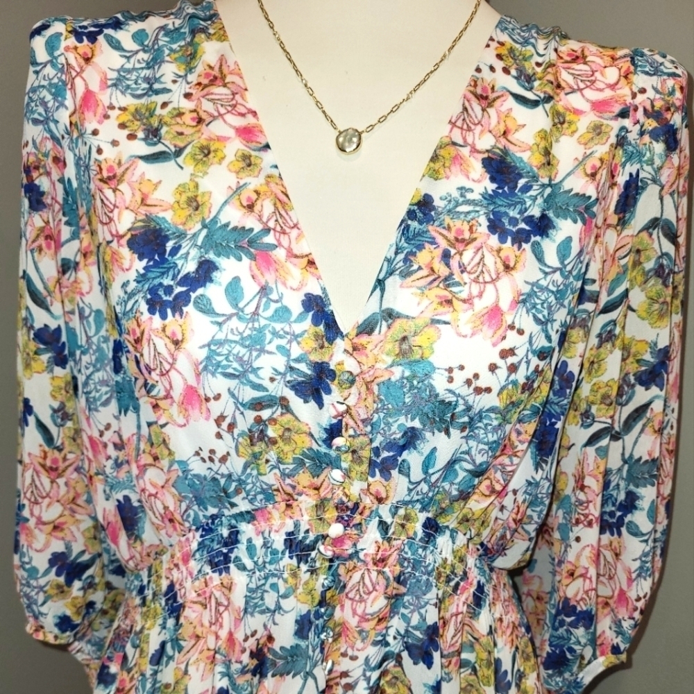 Colorful Floral Dress - Picture 2 of 8